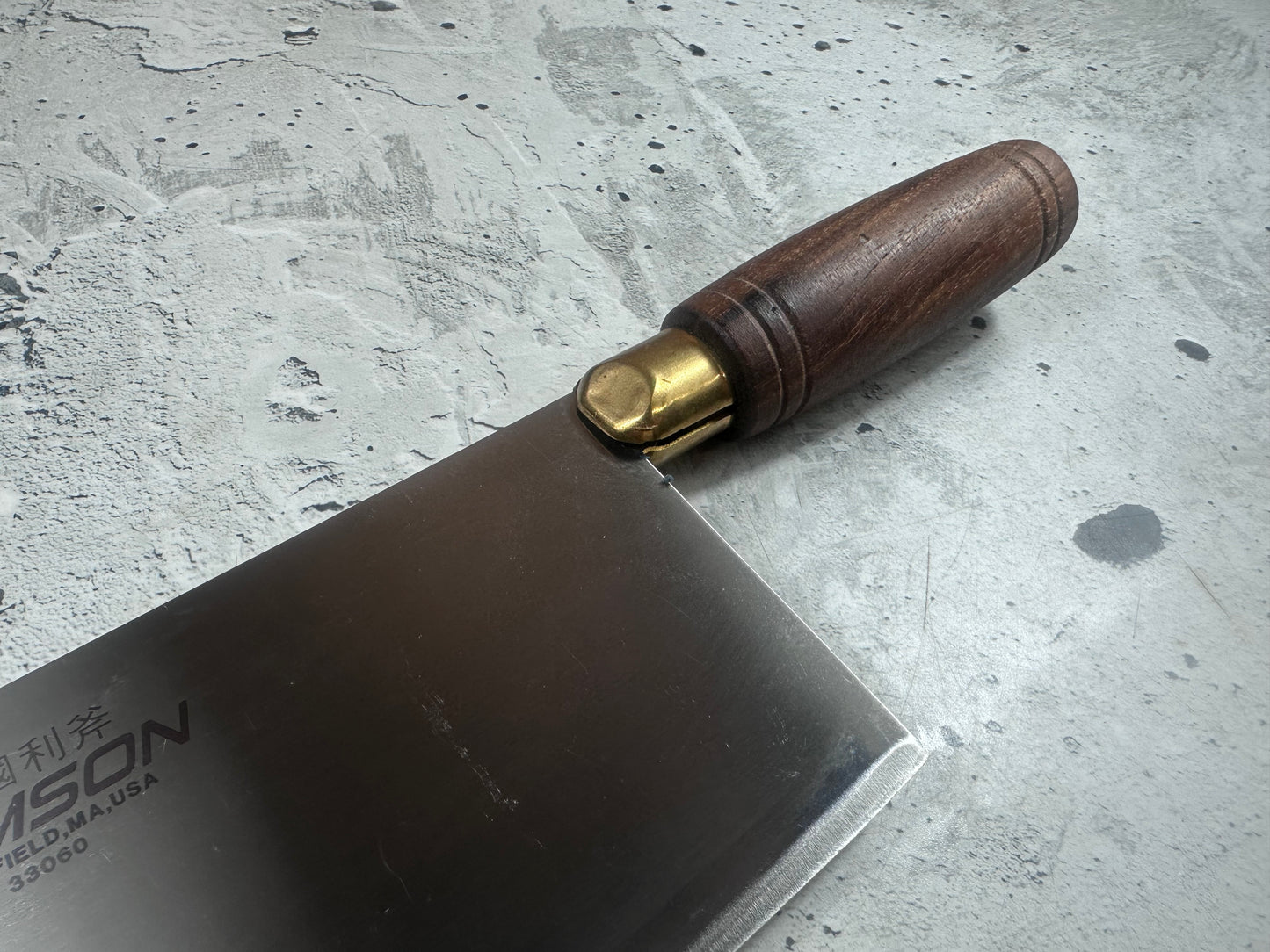 Vintage Lamson Chinese Cleaver Knife 200mm High Carbon Steel Made in USA 2120
