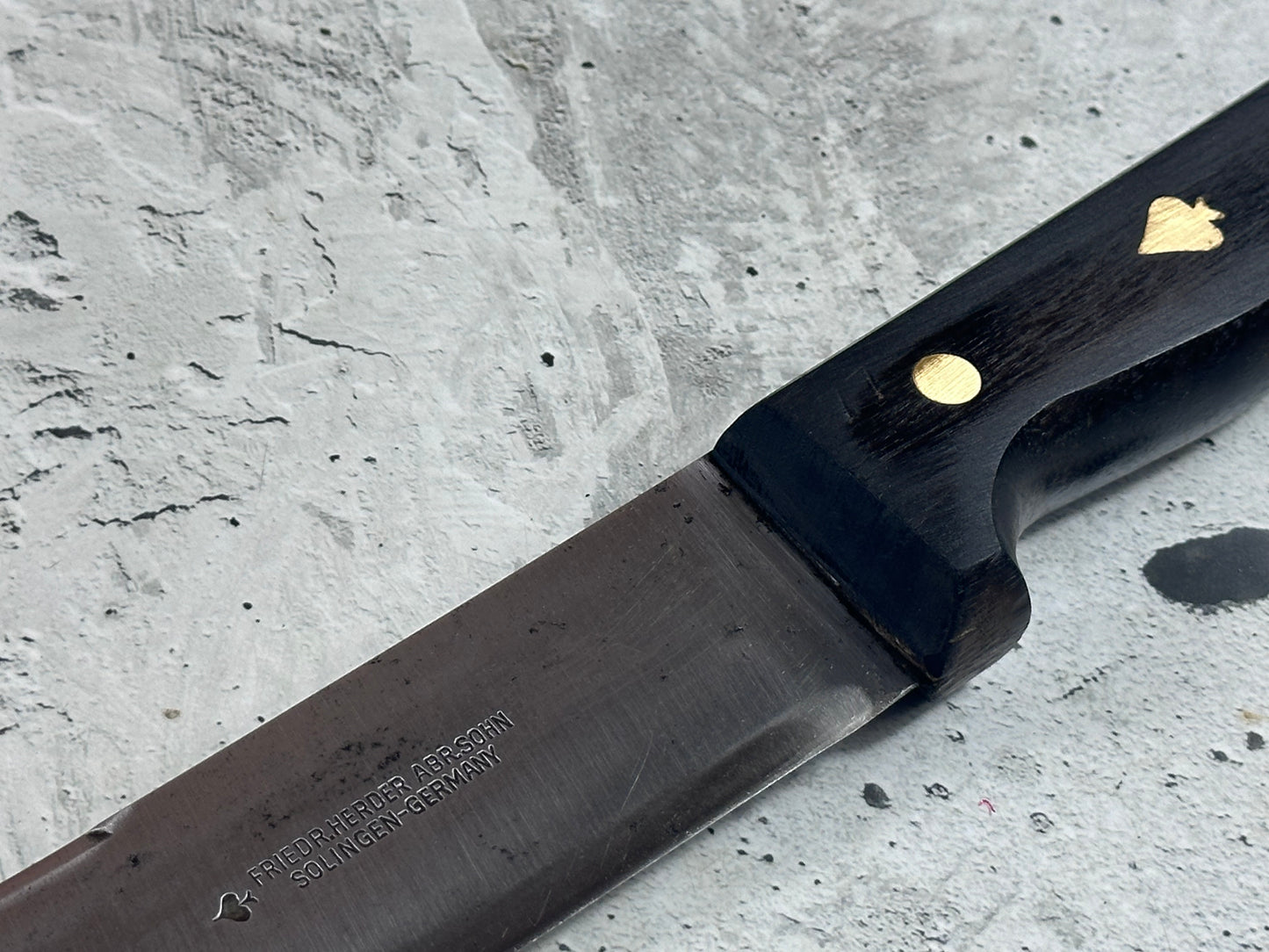 Vintage friedr. Herder Abr. Sohn Butcher Knife 240mm Made in German 2024