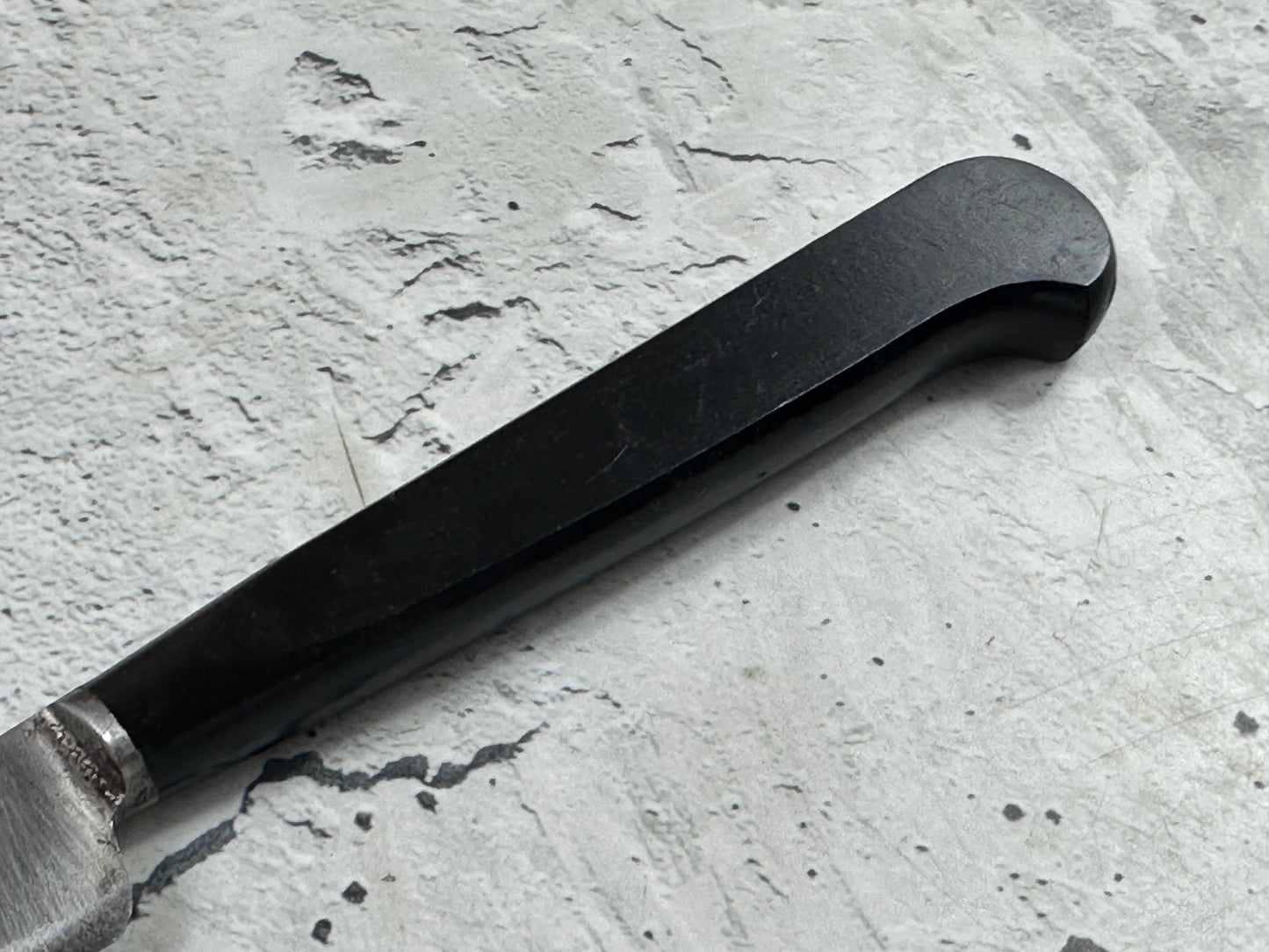 Vintage French Nogent Style Paring Knife 80mm Inox Steel POM Handle 2198