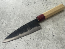 Load image into Gallery viewer, Japanese Gyuto 15cm Knife Carbon Steel Magnolia and Red Pakka Octagon Handle Made In Japan 🇯🇵 1542