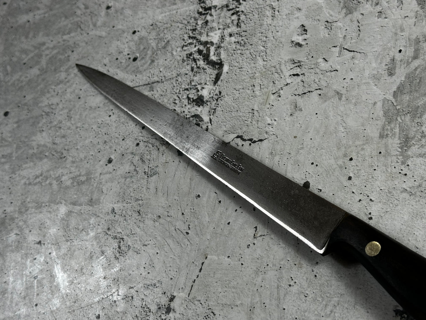 Vintage Gustav Emil Ern Fillet Flexible Knife 260mm Made in German Cabon steel 2005