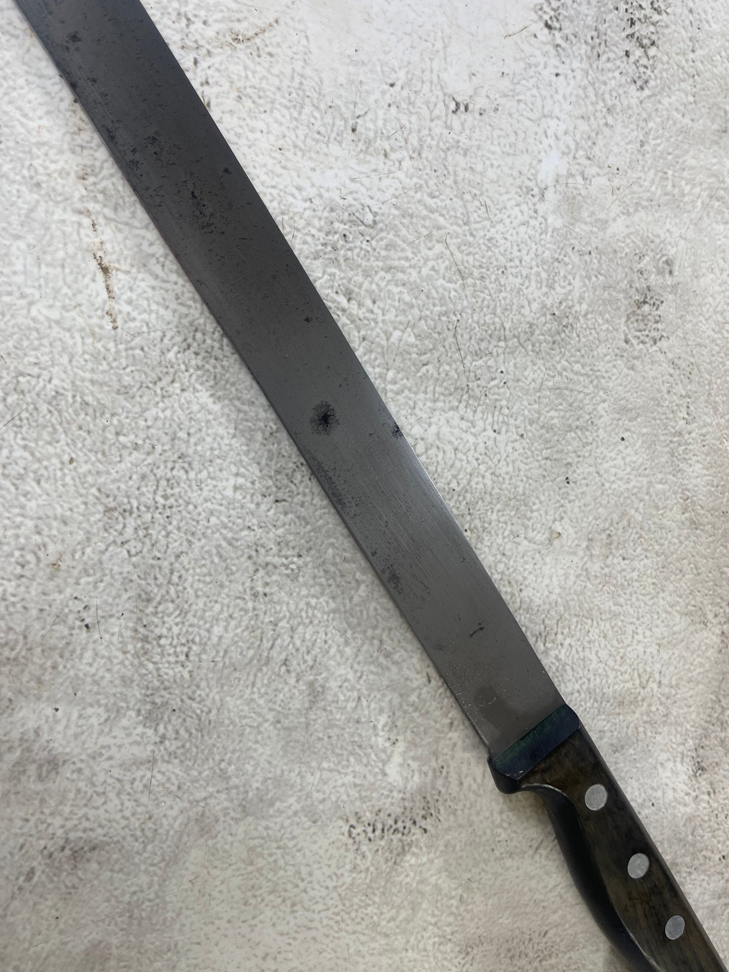 Vintage Gustav Emil Ern Flexible Brisket Knife 310mm High Carbon Steel Made in Germany 🇩🇪 1888