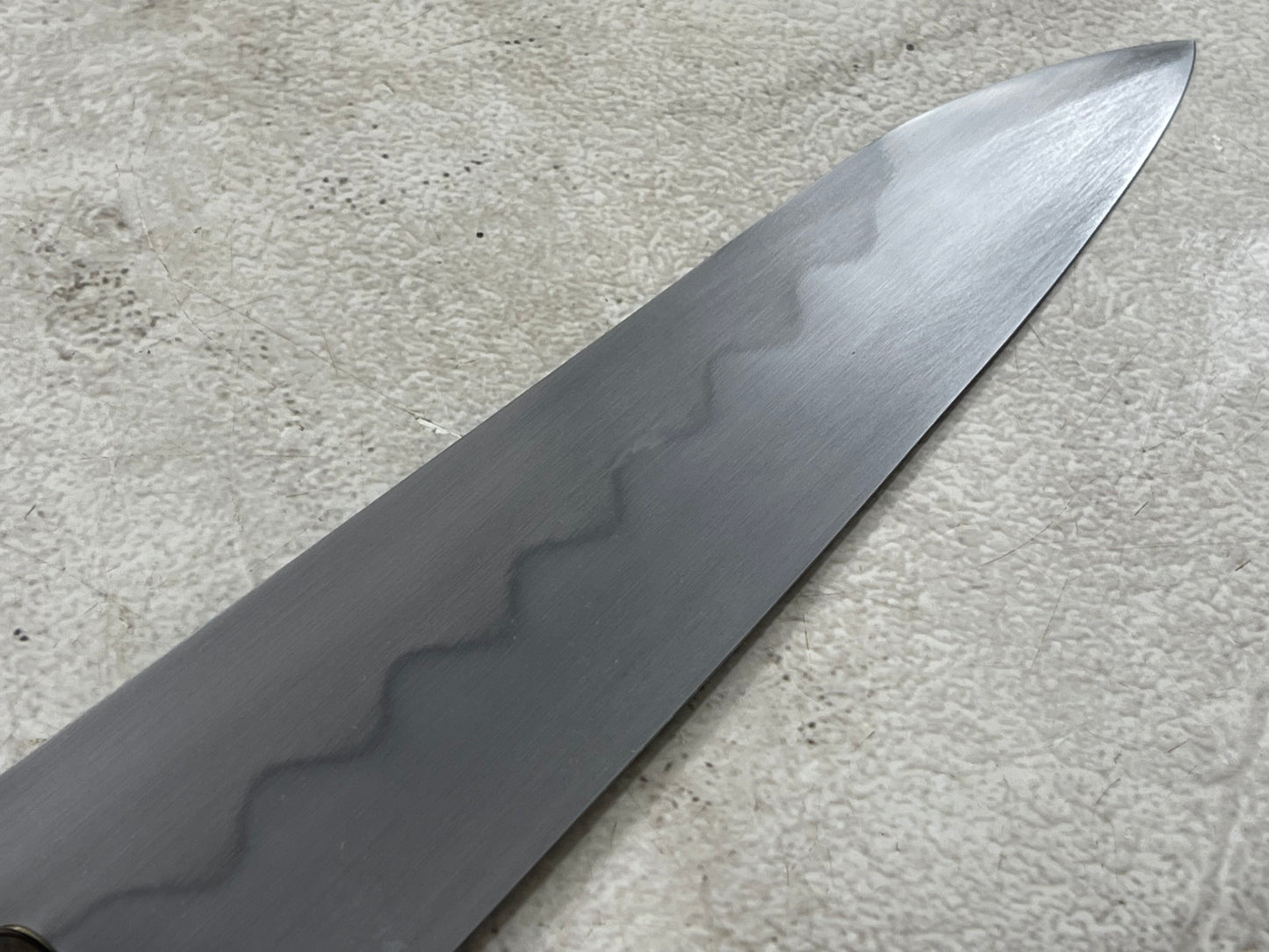 Kanefusa Gyuto 230mm Teakwood Burl & Rosewood Handle & Sheath