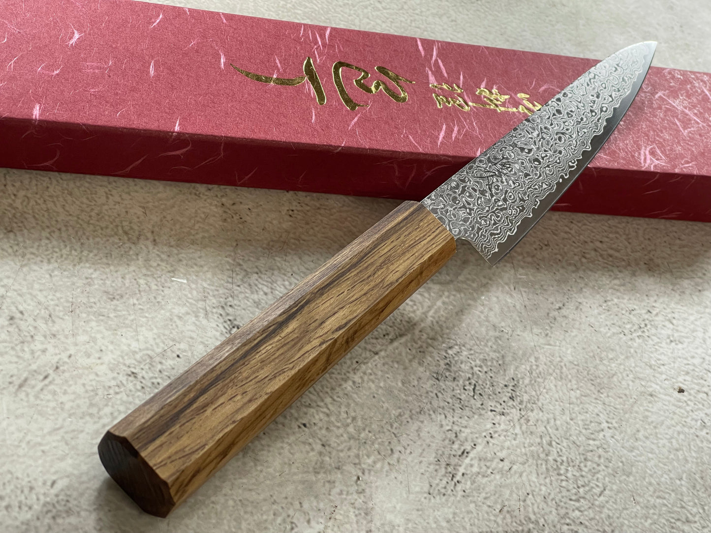 Tsunehisa ZA18 Damascus Petty 135mm Oak Handle Made in Japan 🇯🇵