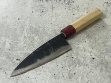 Load image into Gallery viewer, Japanese Gyuto 15cm Knife Carbon Steel Magnolia and Red Pakka Octagon Handle Made In Japan 🇯🇵 1542