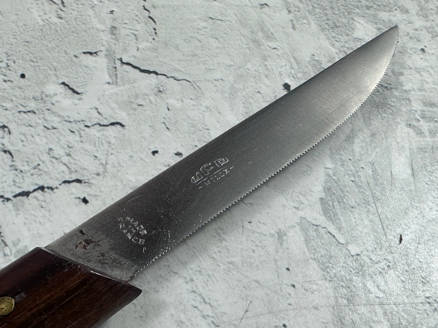 Vintage French Serrated Paring Knife 80mm Stainless Steel 2170