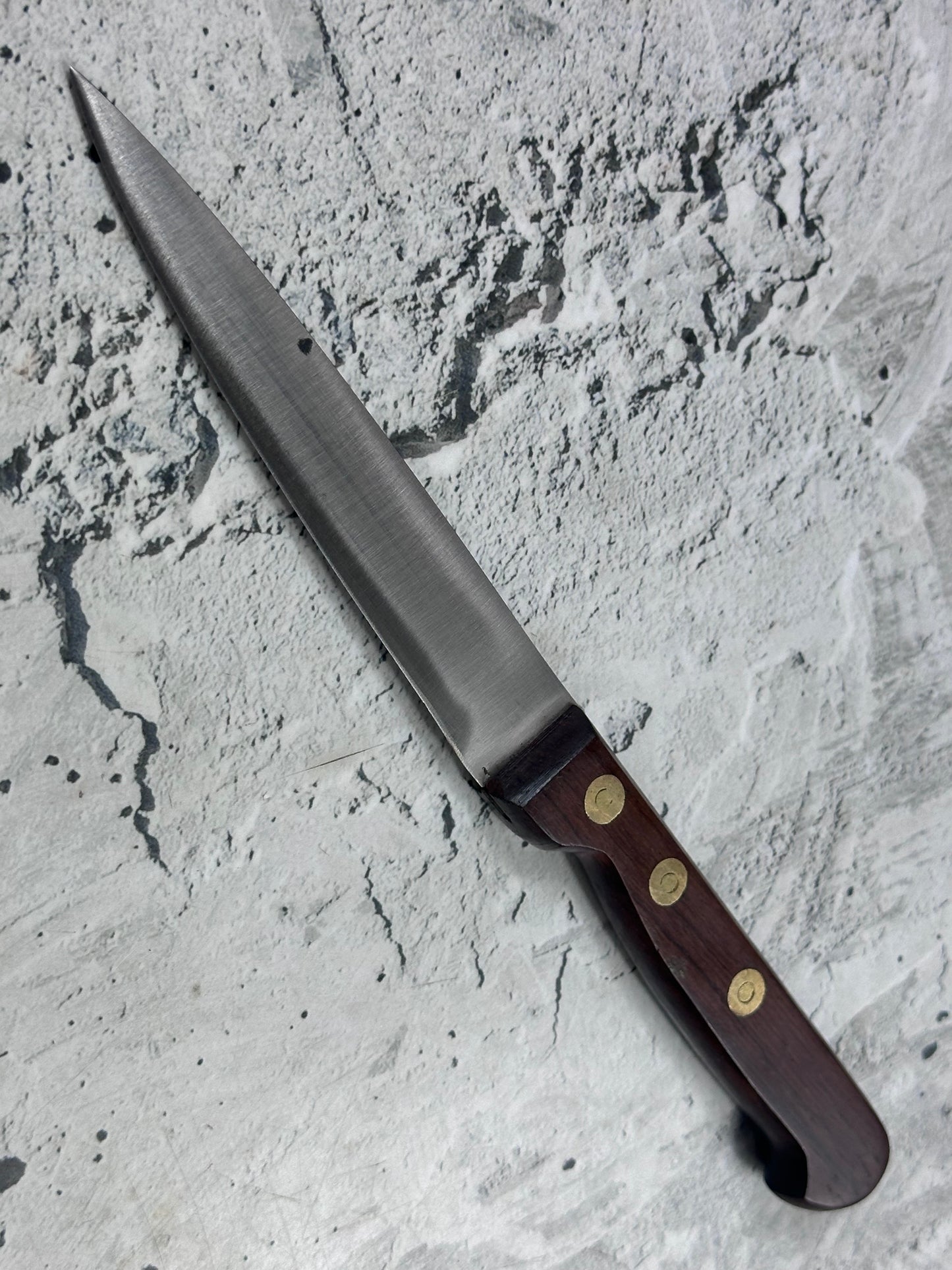 Vintage French Paring Knife 110mm Inox Steel Wood Handle 2215