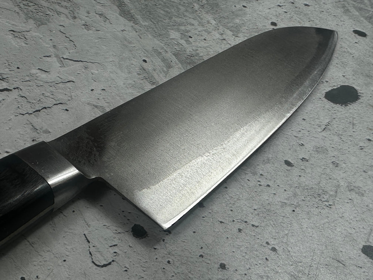Vintage Kanehiro Cutlery Santoku Knife 170mm Carbon Steel 2292