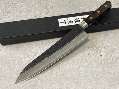 Tsunehisa Aogami Super Kuro Tsutime Gyuto Knife 210mm  Brown Pakka Wood Handle - Made in Japan 🇯🇵