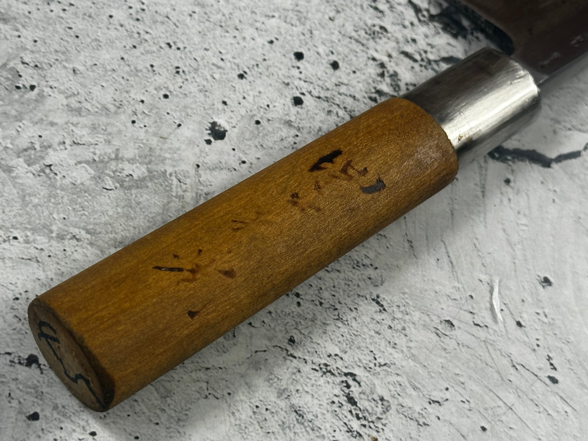 Vintage Sakai Shigemitsu Deba Knife 140mm Carbon Steel Magnolia Wood Handle  2260
