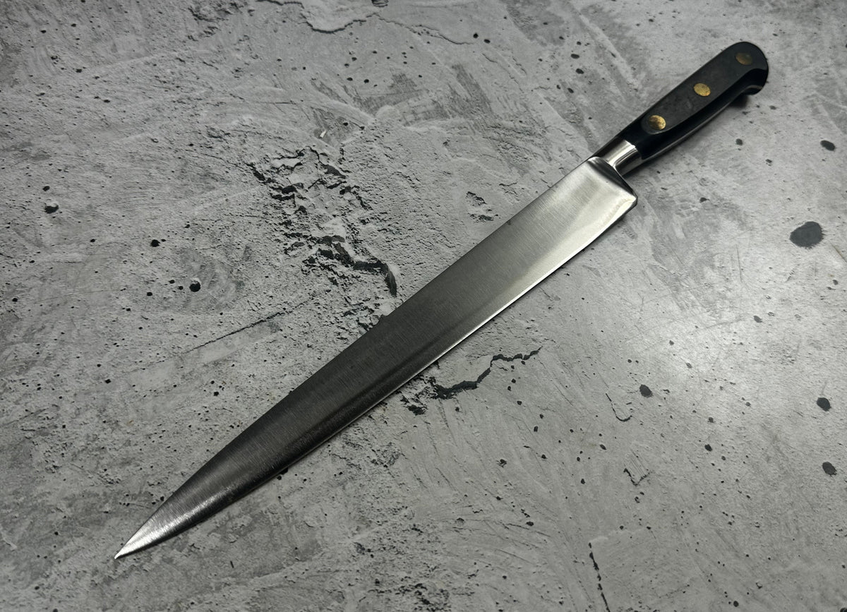 Vintage French Sabatier Slicing Knife 250mm High Carbon Steel POM Handle 2248