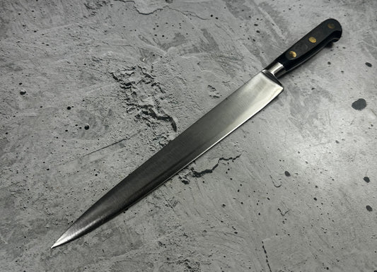 Vintage French Sabatier Slicing Knife 250mm High Carbon Steel POM Handle 2248