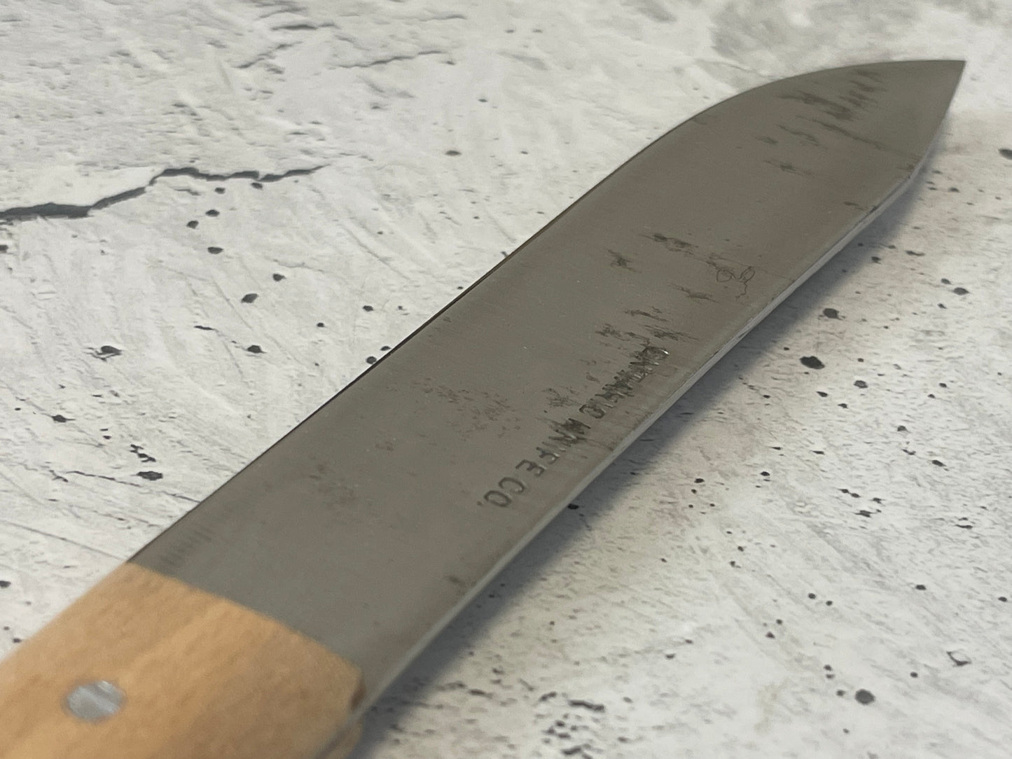 Vintage Ontario Butcher Knife 160mm High Carbon Steel Made in USA 🇺🇸 1496