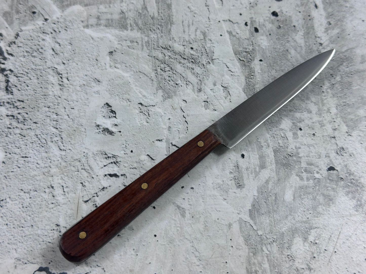 Vintage French Paring Knife 80mm Inox Steel Wood Handle 2223