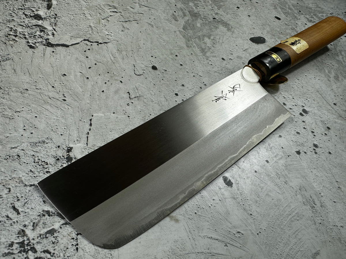 Vintage Kanehiko Hand-Forged Japanese Nakiri 170mm Carbon Steel Timber Handle 2286