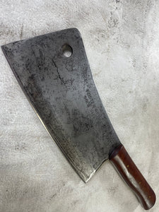 Premium Vintage Foster Bros Butcher Cleaver Knife 230mm Carbon Steel Blade Made in USA 🇺🇸