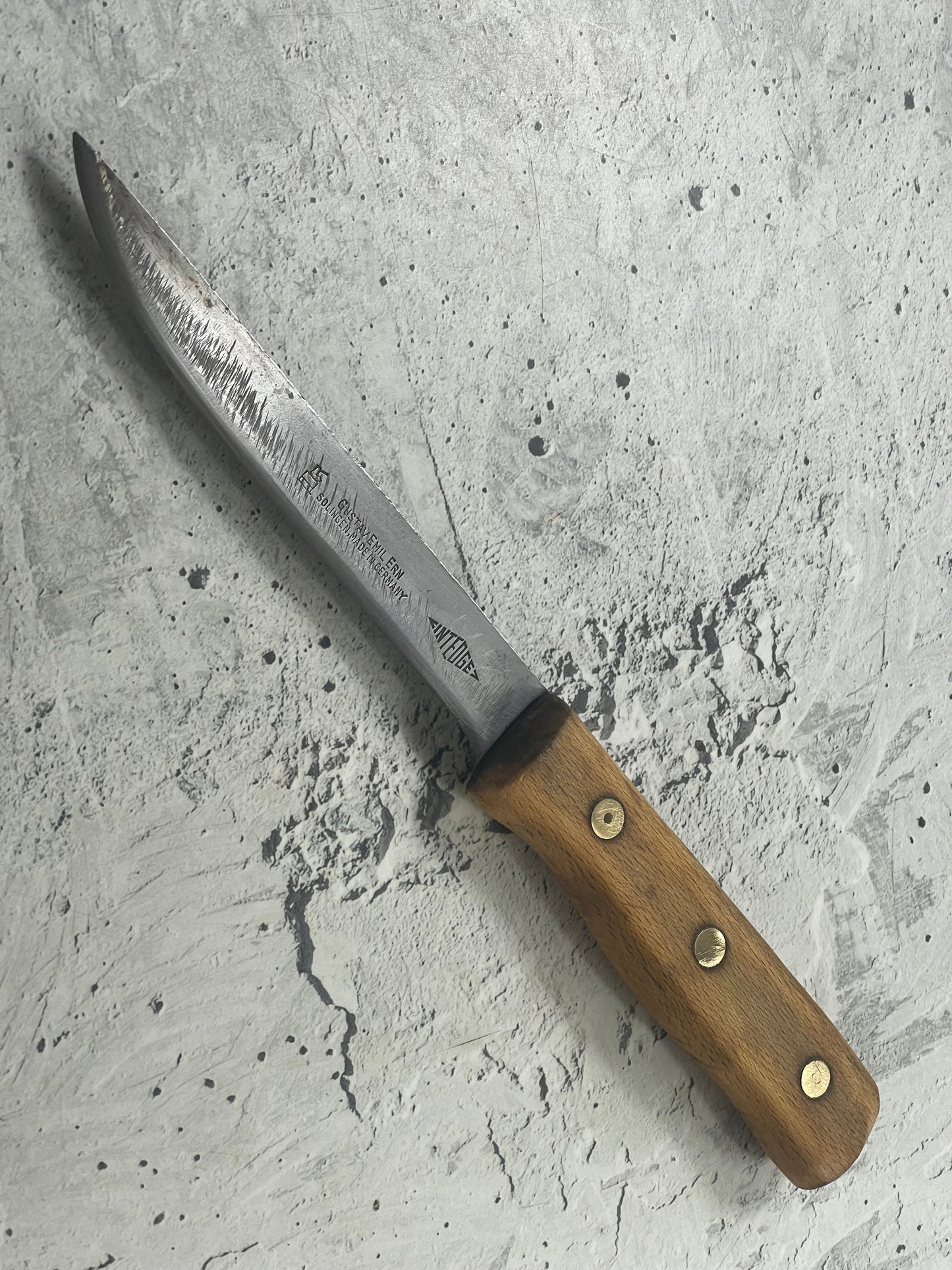 Vintage Gustav Emil Ern Boning Knife Carbon Steel 145mm Made in German 🇩🇪 1711