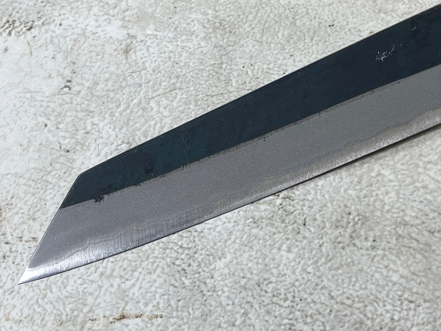 Muneishi Aogami 2 Iron Clad Kiritsuke 180mm Kurouchi Finish