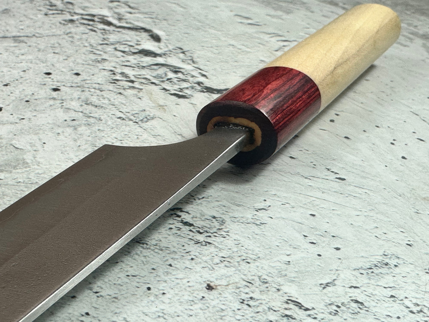 MASAKAGE YUKI petty 150mm Oval Magnolia wood with Red Pakka wood