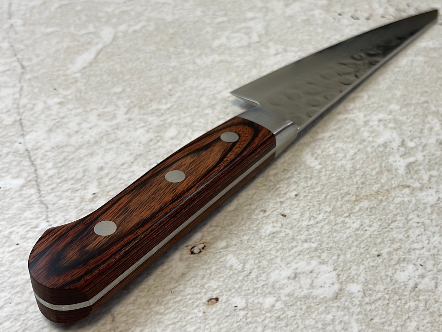 Tsunehisa VG10 Brown Pakka Honesuki Knife 150mm - Made in Japan 🇯🇵