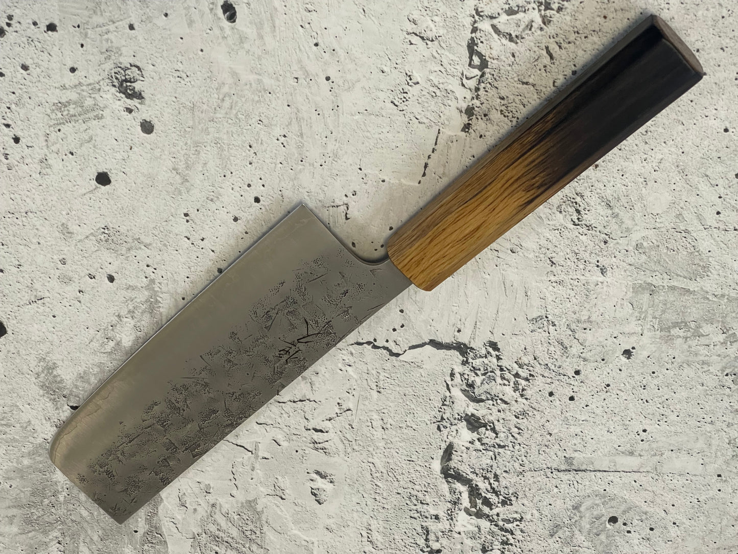 Tsunehisa SLD Washiji KOY Nakiri Knife 170mm - Made in Japan 🇯🇵 Oak Yaki Handle