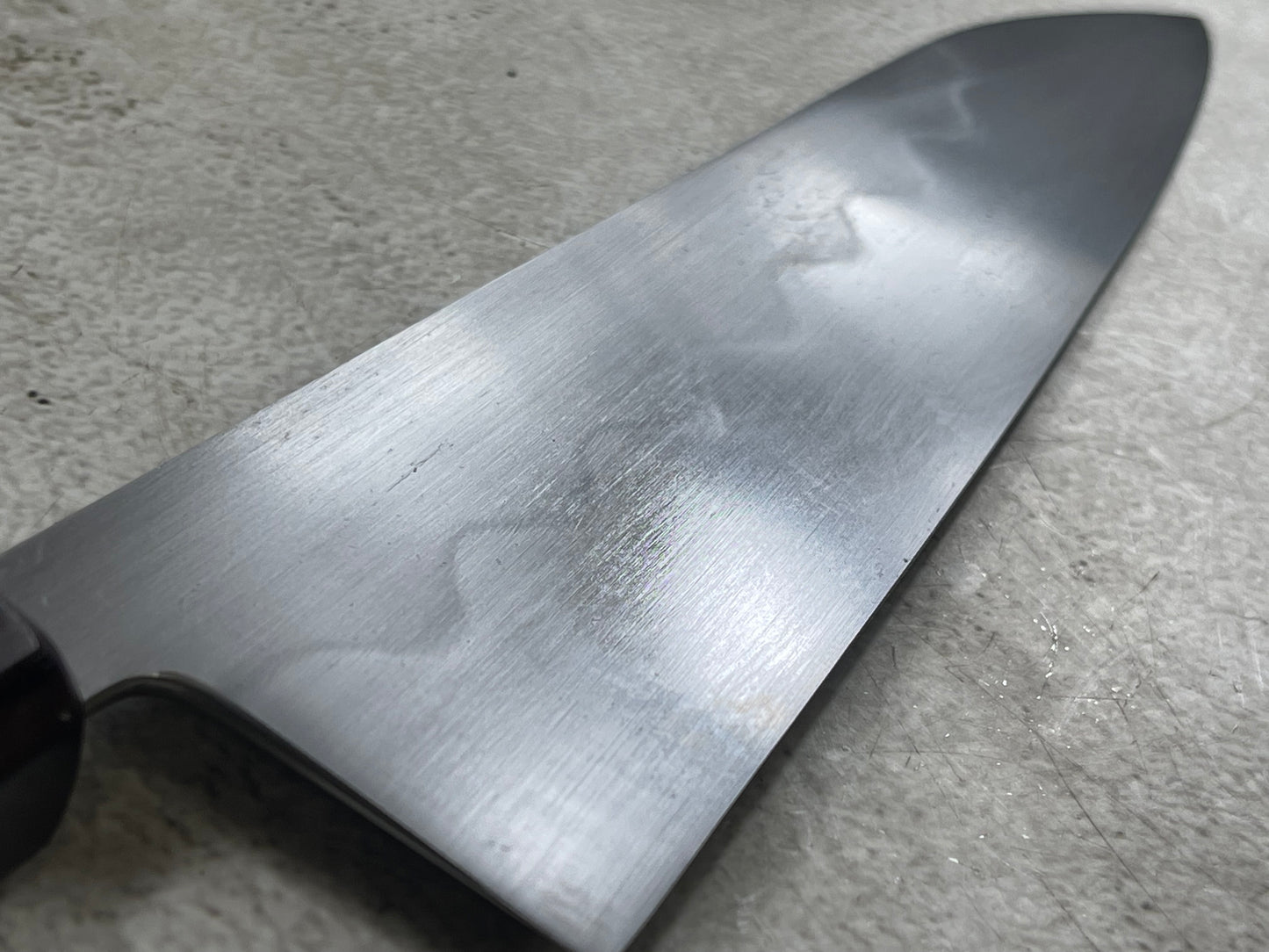 Kanefusa Gyuto 230mm Teakwood Burl & Rosewood Handle & Sheath