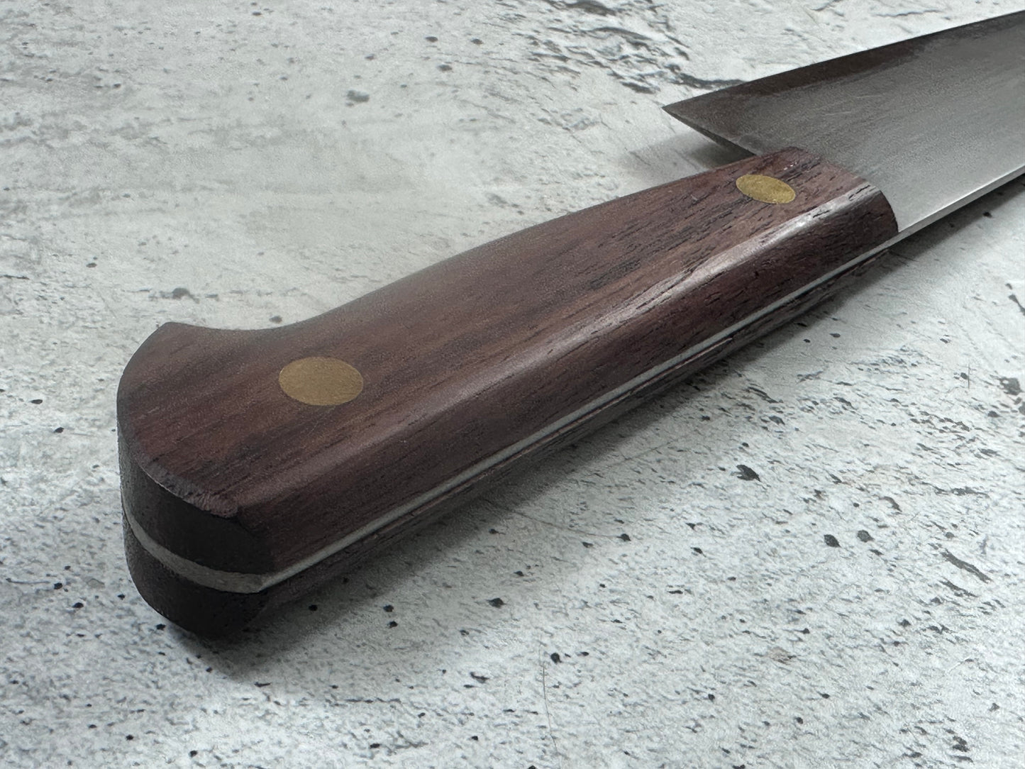 Vintage Gensukehisa Gyuto 240mm Carbon Steel Wood Handle 2240