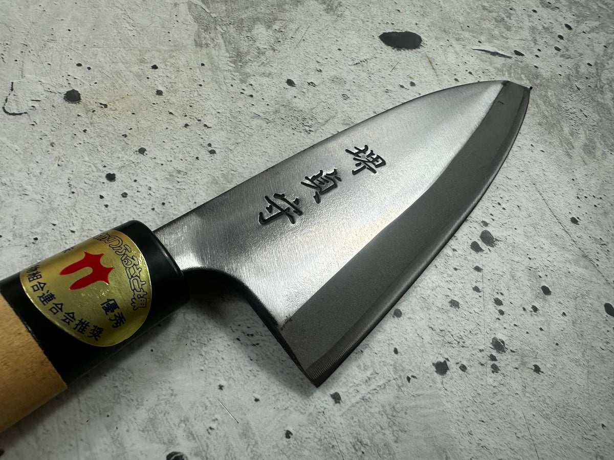 Vintage Sakai Sadamoru Deba Knife 150mm Carbon Steel 2346