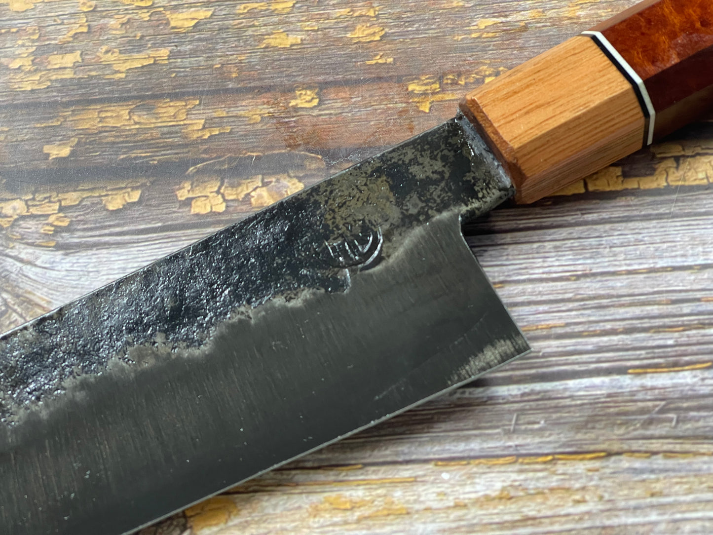 HG Blade Kiritsuke Knife 210mm Kurouchi Finish 1084 High Carbon Steel