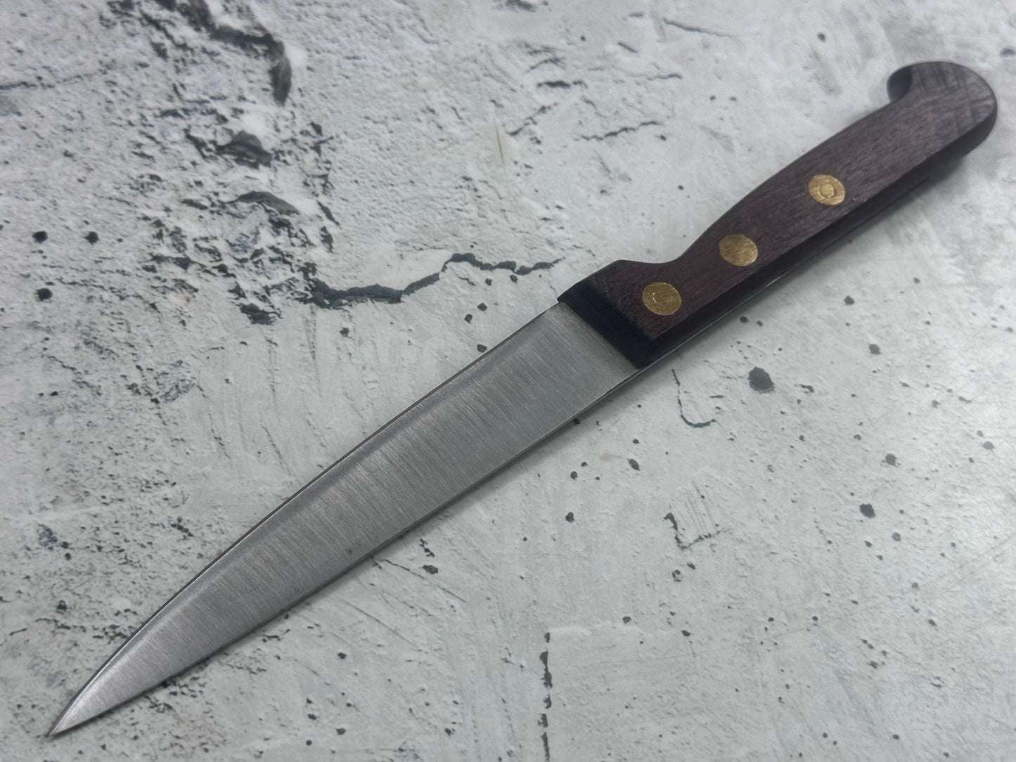 Vintage French Paring Knife 110mm Inox Steel Wood Handle 2214