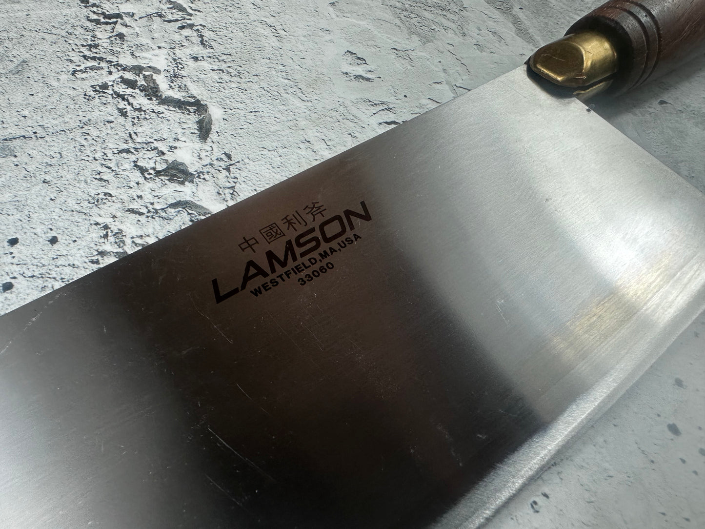 Vintage Lamson Chinese Cleaver Knife 200mm High Carbon Steel Made in USA 2120
