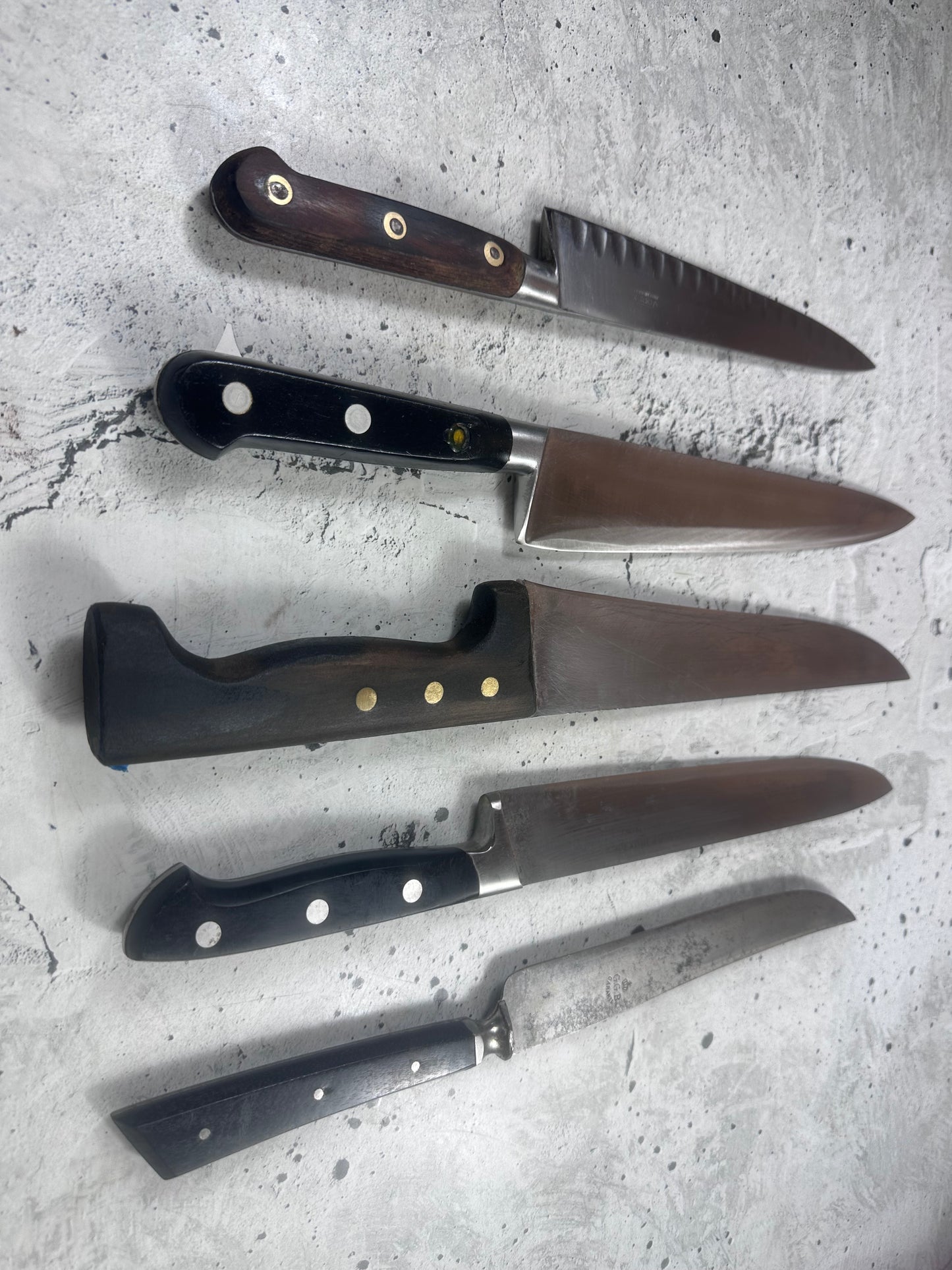 Vintage French Chef Knife Set 5x Made in France 2018