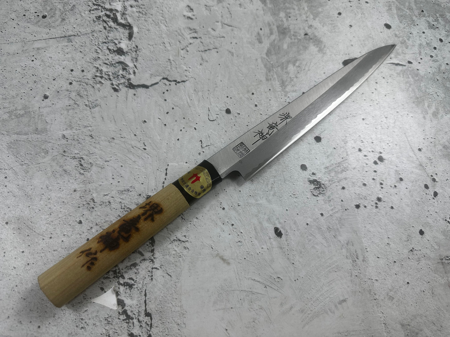 Vintage Sakai Ryujin Knife Set Carbon Steel Wood Handle Buffalo Horn 2231