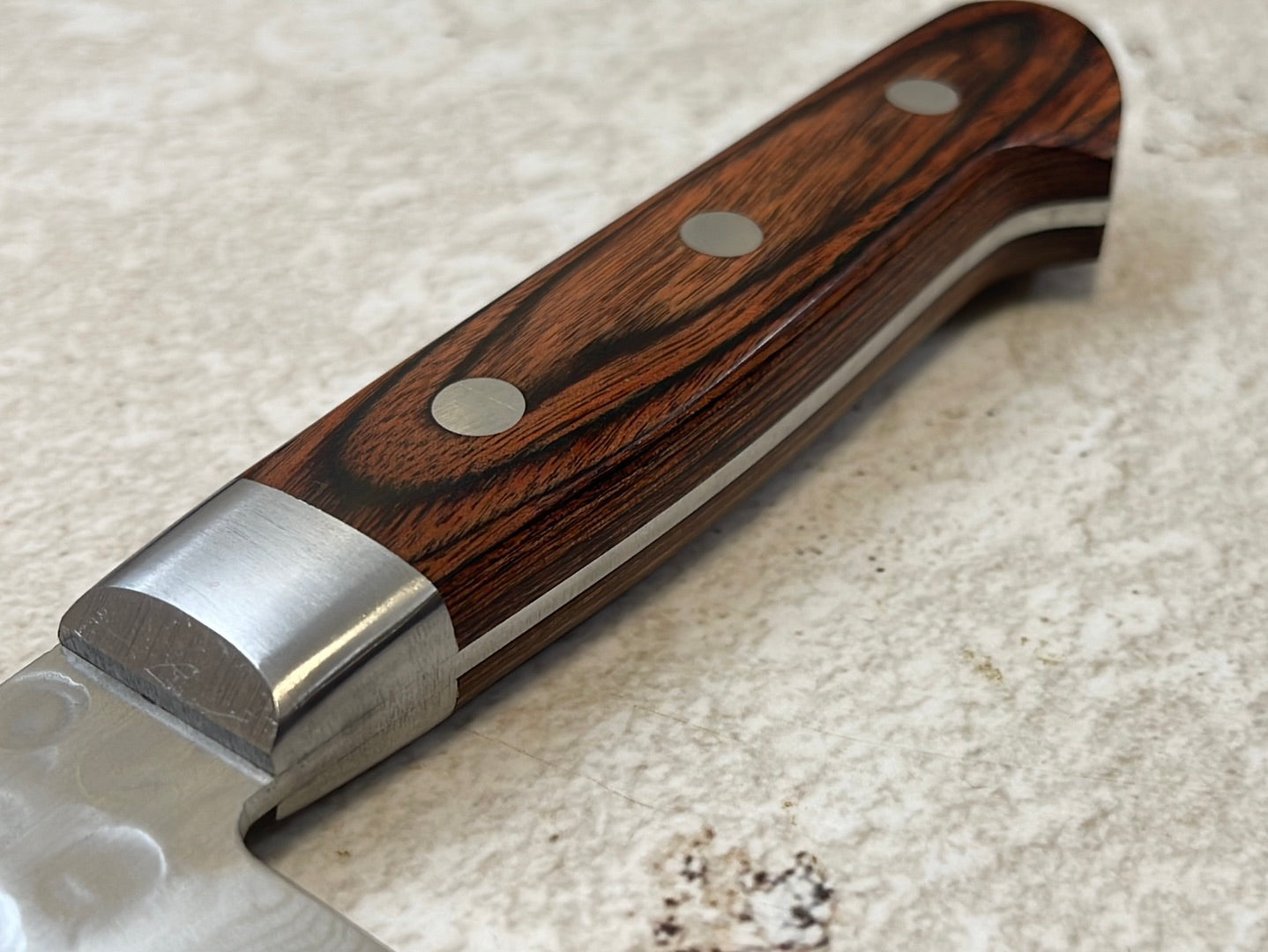Tsunehisa VG10 Brown Pakka Honesuki Knife 150mm - Made in Japan 🇯🇵