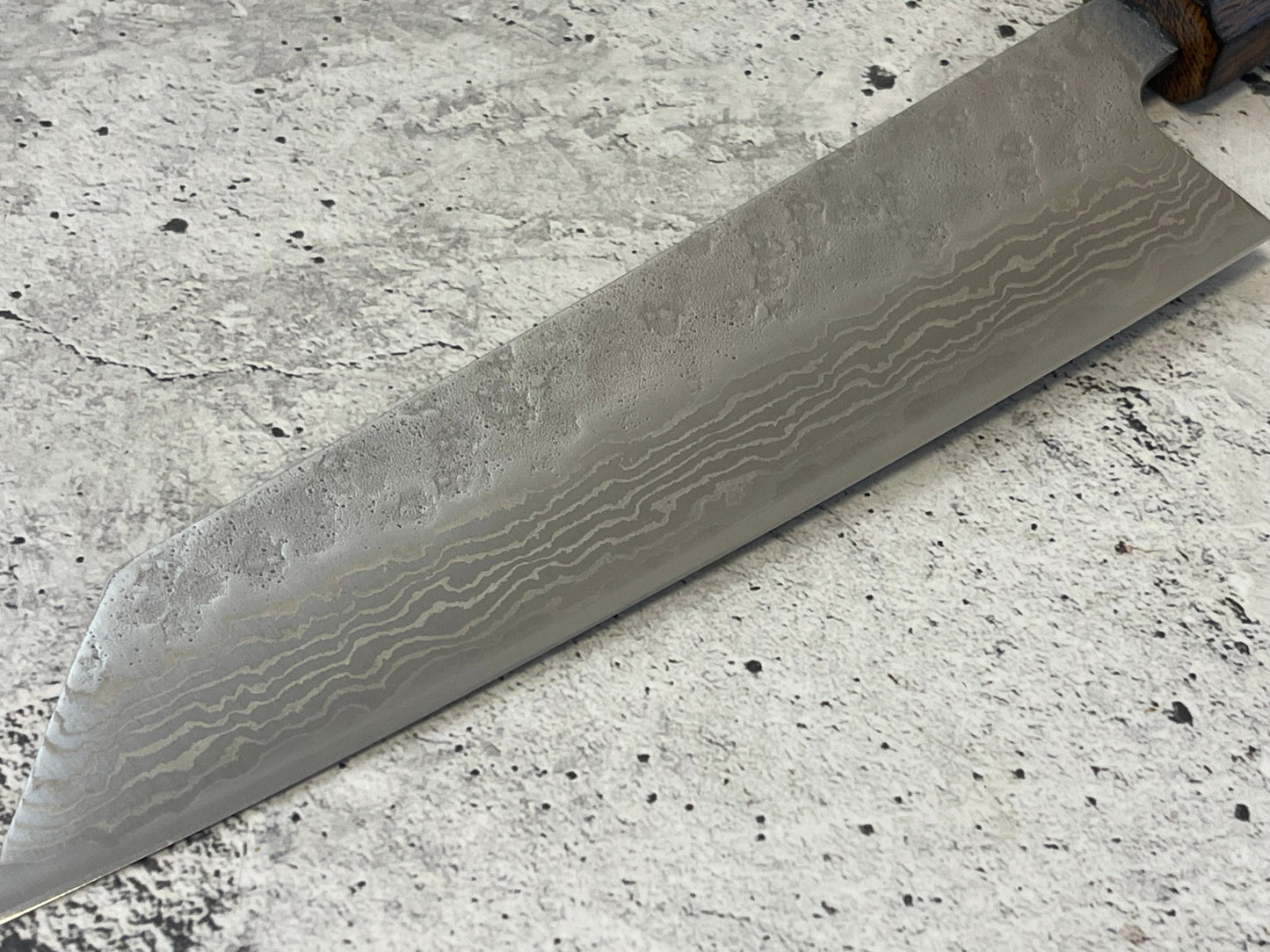 Tsunehisa 440c Damascus Nashiji Bunka 175mm Oak Handle Made in Japan 🇯🇵