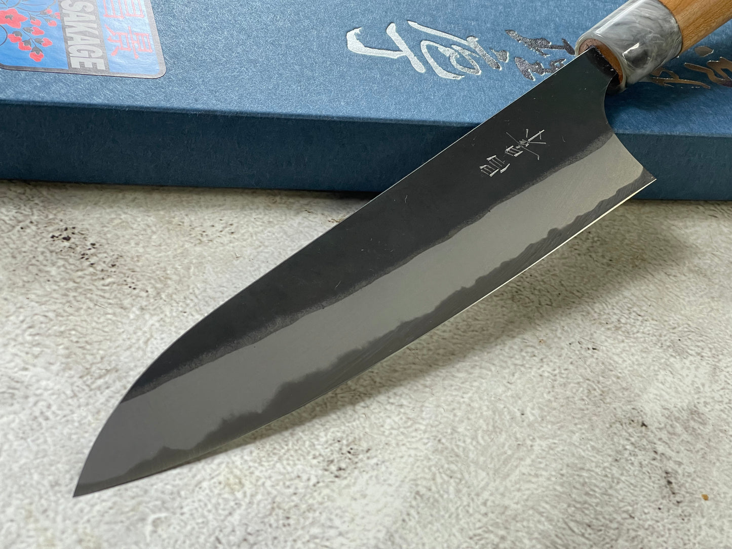 MASAKAGE MIZU Gyuto  180mm oval Cherry Wood Handle