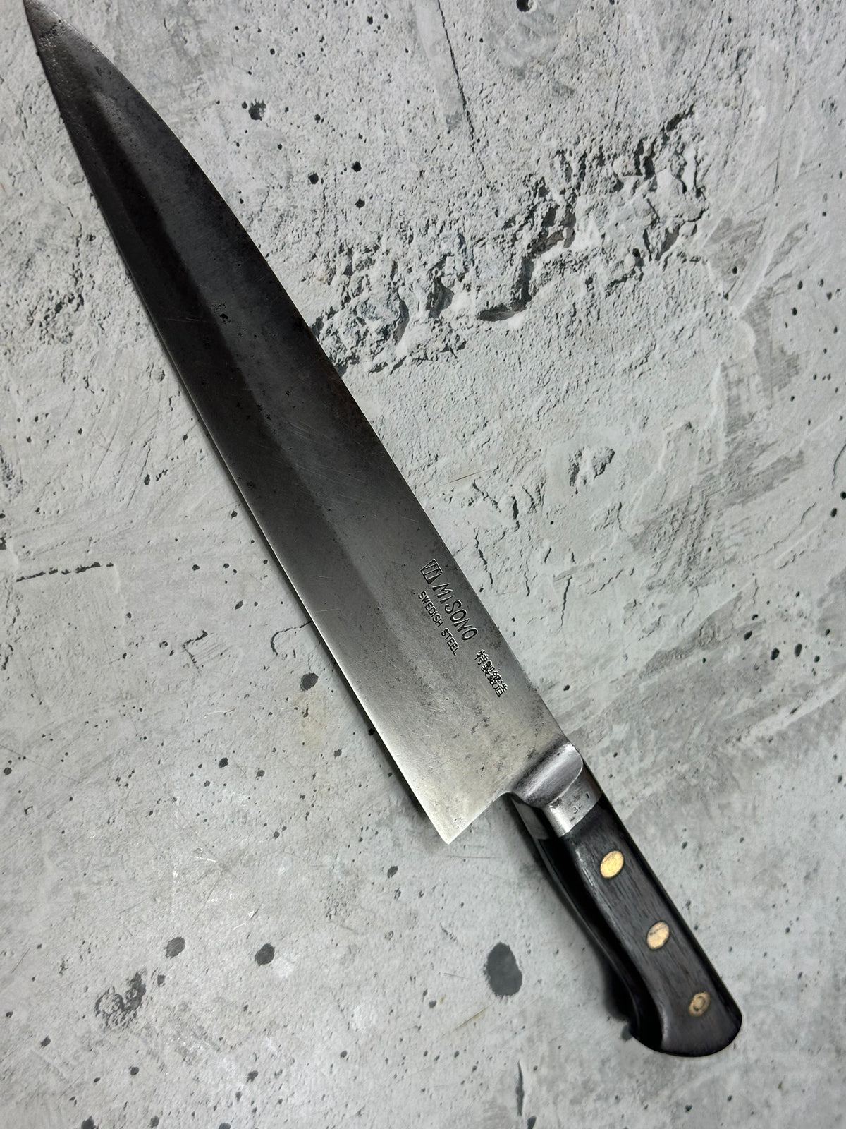 Vintage Misono (Nakata) Special Edition Gyuto 240mm Swedish Steel Timber Handle 2267