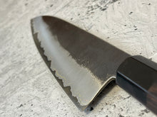 Load image into Gallery viewer, SanMai Stainless &amp; Copper Gyuto Knife 200mm Kurouchi Etched, Vietnamese Ebony Handle