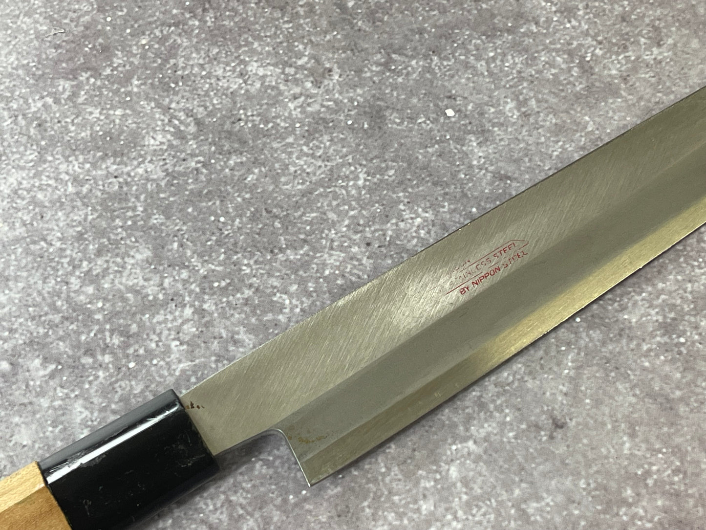 Vintage Japanese Yanagiba Knife 200mm  Made in Japan 🇯🇵 Carbon Steel 1683