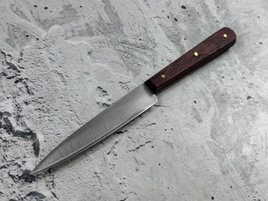 Vintage French Paring Knife 100mm Inox Steel Wood Handle 2221