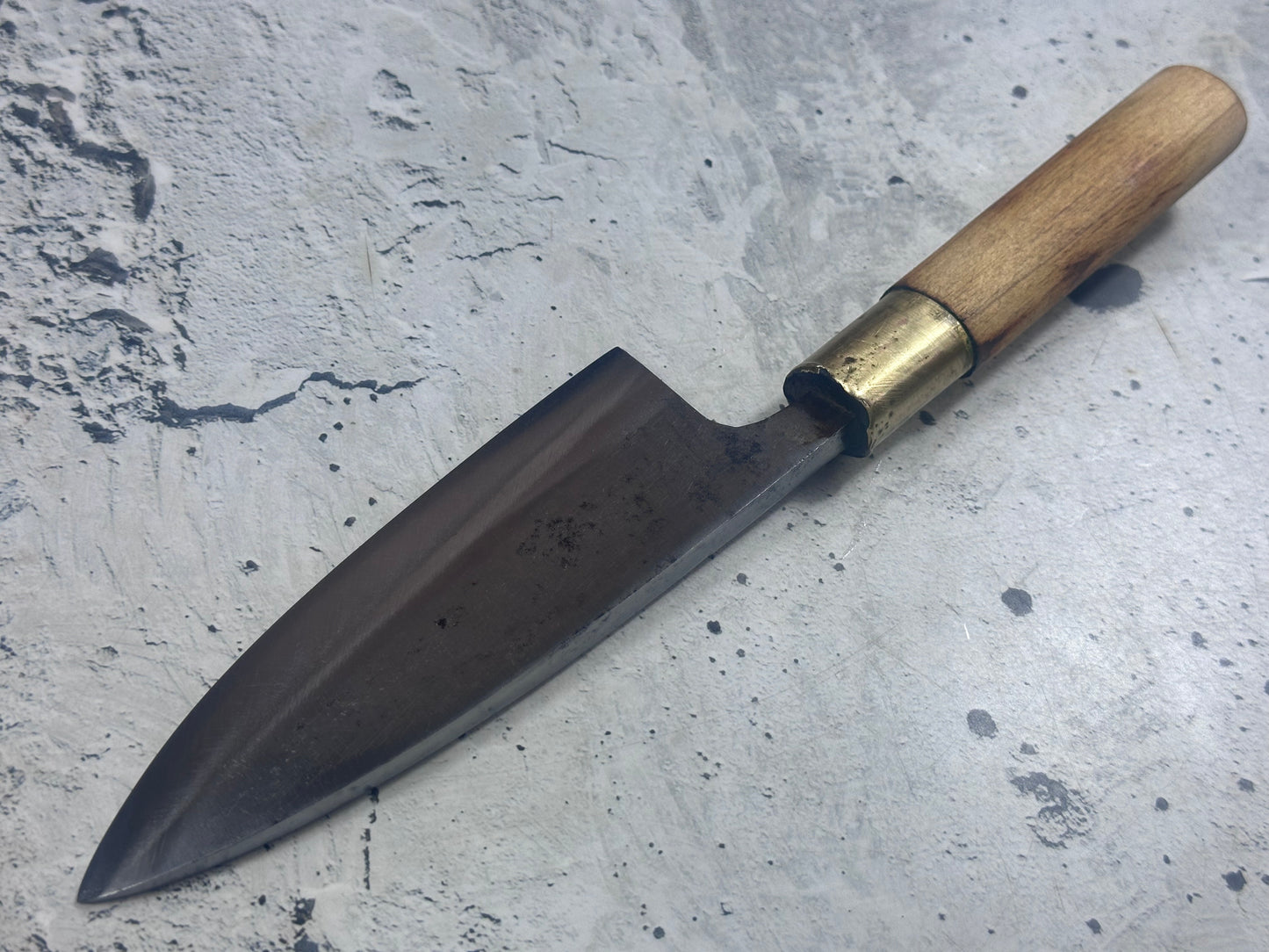 Vintage Sakai Kokaji Takehiro Deba Knife 140mm Carbon Steel 2144