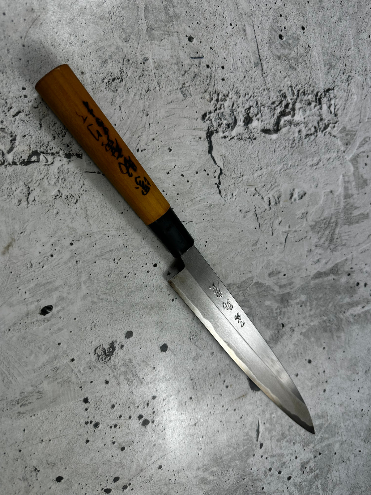 Vintage Sakai Motokame Yanagiba Knife 200mm Carbon Steel Magnolia Handle 2265