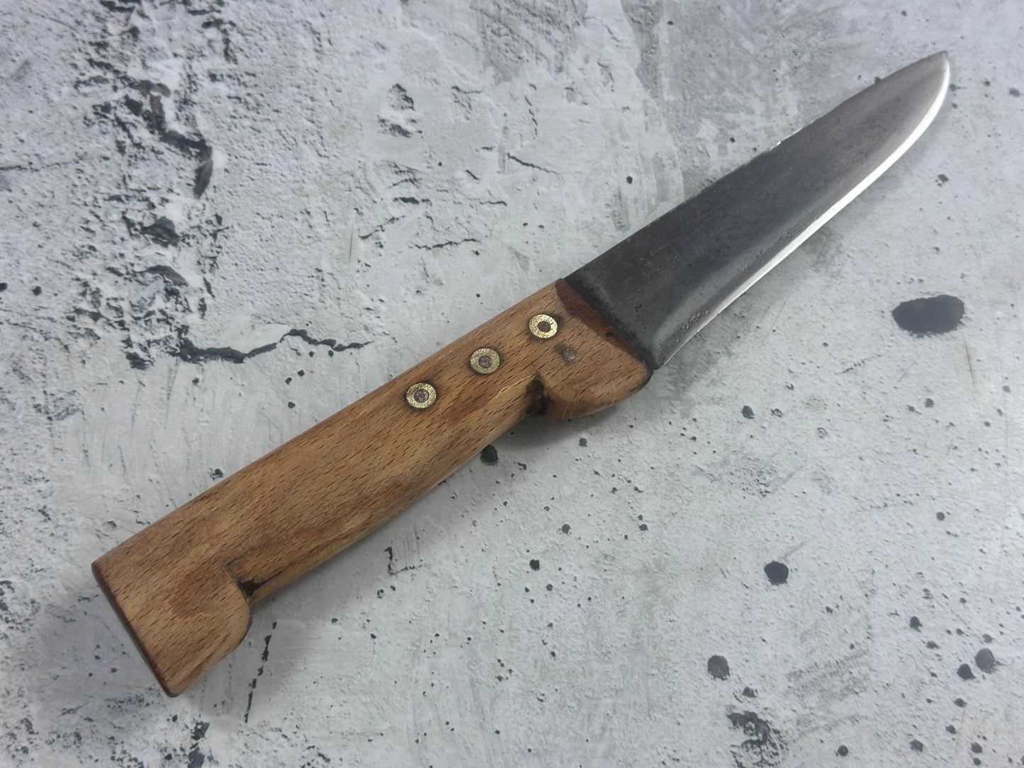 Vintage French Nogent Butcher Knife 140mm Carbon Steel 2169