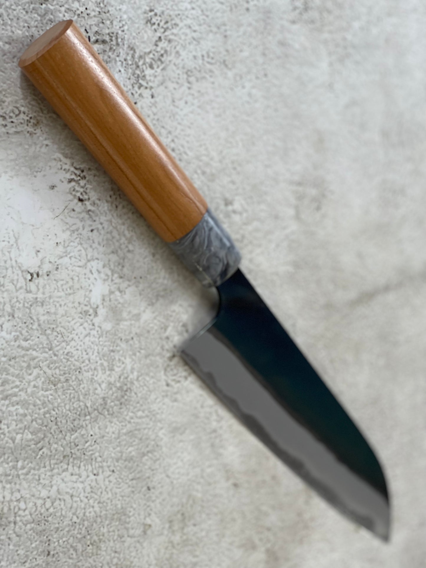MASAKAGE MIZU Santoku 170mm oval Cherry Wood Handle