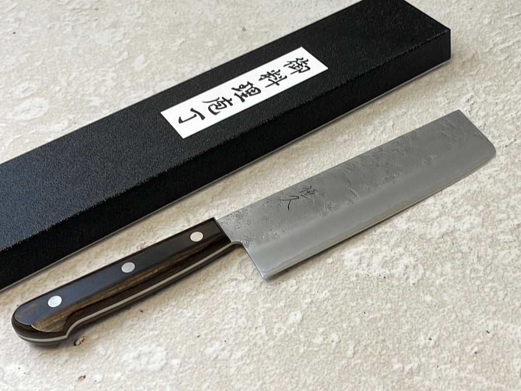 Tsunehisa G3 Nashiji Brown Nakiri 180mm - Made in Japan 🇯🇵