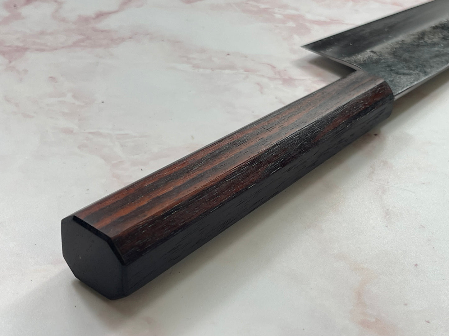 Kitchen Knives ID K-Tip Gyuto 230mm Kurouchi - Full Jatiwood Handle