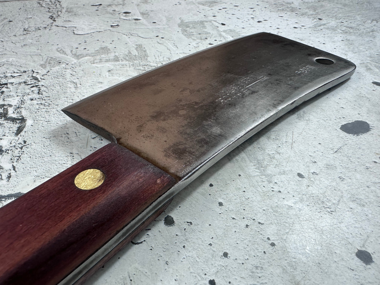 Vintage F. Dick Cleaver Knife N84 205mm Carbon Steel Made in Germany 2101