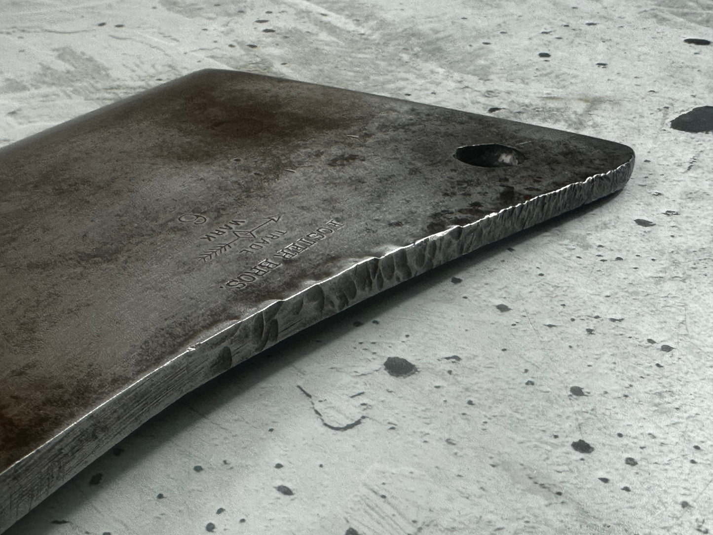 Vintage Foster Bros Butcher Cleaver Knife 160mm  Carbon Steel Blade Made in USA 🇺🇸 1997