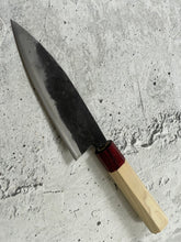 Load image into Gallery viewer, Japanese Gyuto 16cm Knife Carbon Steel Magnolia and Red Pakka Octagon Handle Made In Japan 🇯🇵 1544