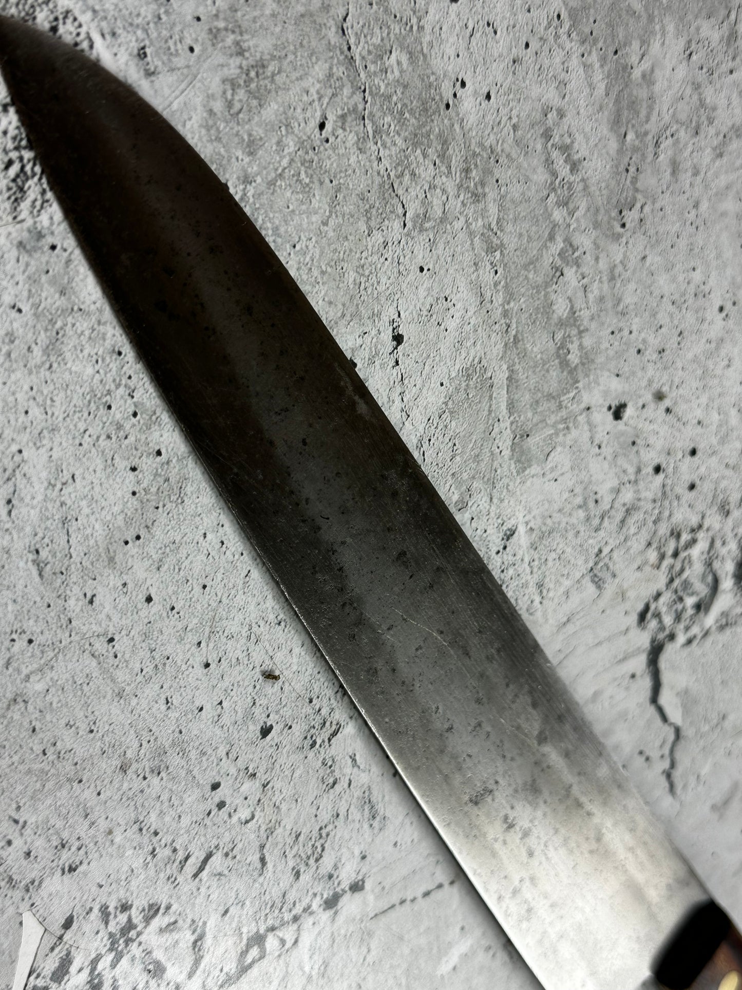 Vintage Japanese Gyuto Knife 270mm Carbon Steel  Made in Japan 2017